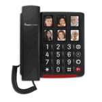 Amplicomms BigTel 40 Plus Zwart | Vaste Telefoon voor Senioren met Grote Toetsen