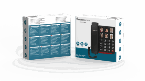 Amplicomms BigTel 40 Plus Zwart | Vaste Telefoon voor Senioren met Grote Toetsen - Afbeelding 3