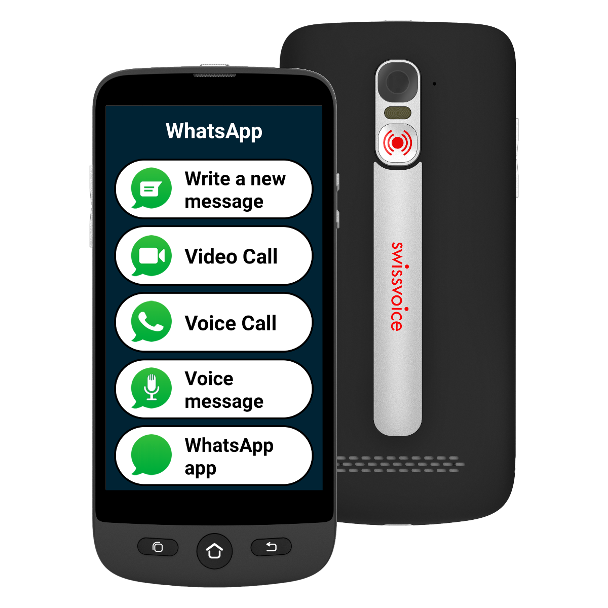 SWISSVOICE S510-M Smartphone met SOS Armband – Veilig, Eenvoudig en Verbonden SWISSVOICE S510-M Smartphone met SOS Armband – Veilig, Eenvoudig en Verbonden