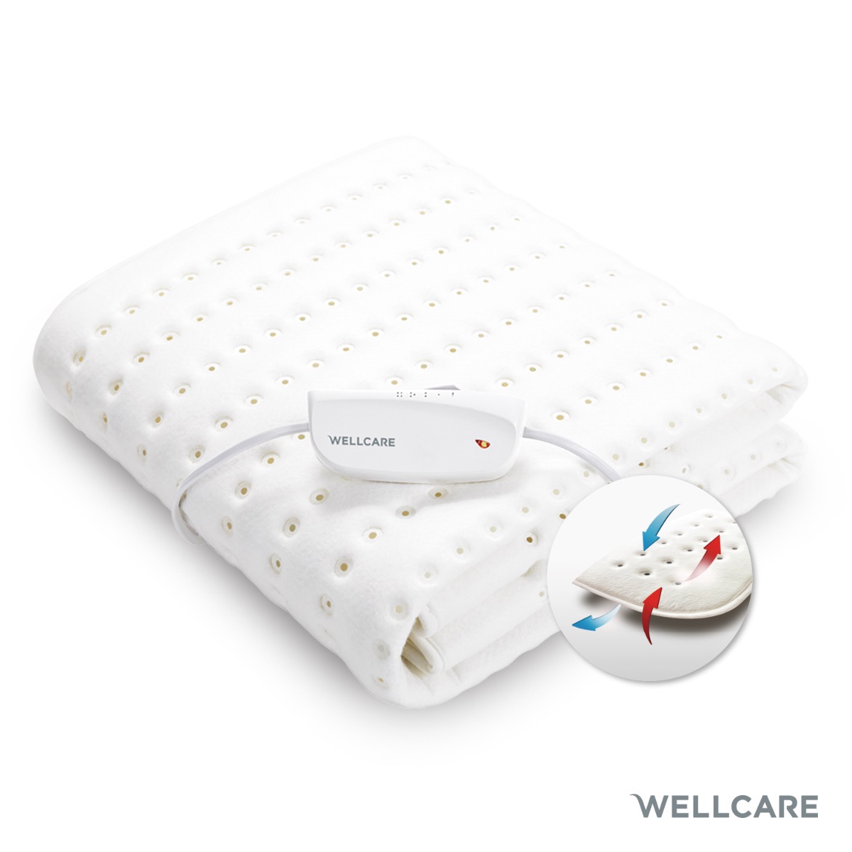 Wellcare 120211 1P Elektrische Onderdeken Eco Fleece – Geniet van Ultieme Warmte en Comfort Wellcare 120211 1P Elektrische Onderdeken Eco Fleece – Geniet van Ultieme Warmte en Comfort - Afbeelding 2