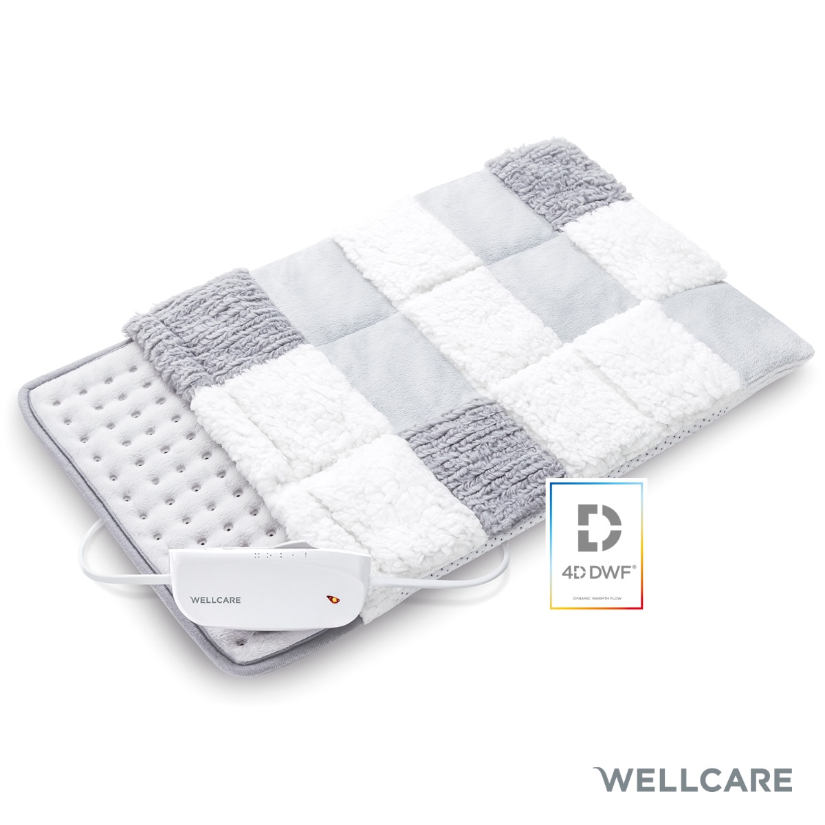 Wellcare 120235 Rustgevend Verwarmingskussen met Geweven Patchwork Hoes en 4D DWF Technologie Wellcare 120235 Rustgevend Verwarmingskussen met Geweven Patchwork Hoes en 4D DWF Technologie - Afbeelding 4