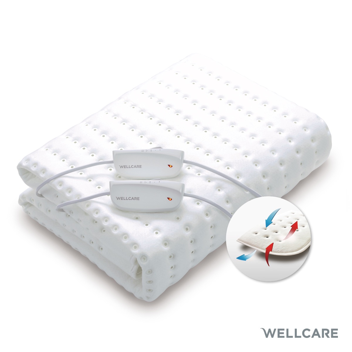 Wellcare 120327 Eco Fleece Elektrische Onderdeken met 4D DWF Technologie en Timer Wellcare 120327 Eco Fleece Elektrische Onderdeken met 4D DWF Technologie en Timer - Afbeelding 2
