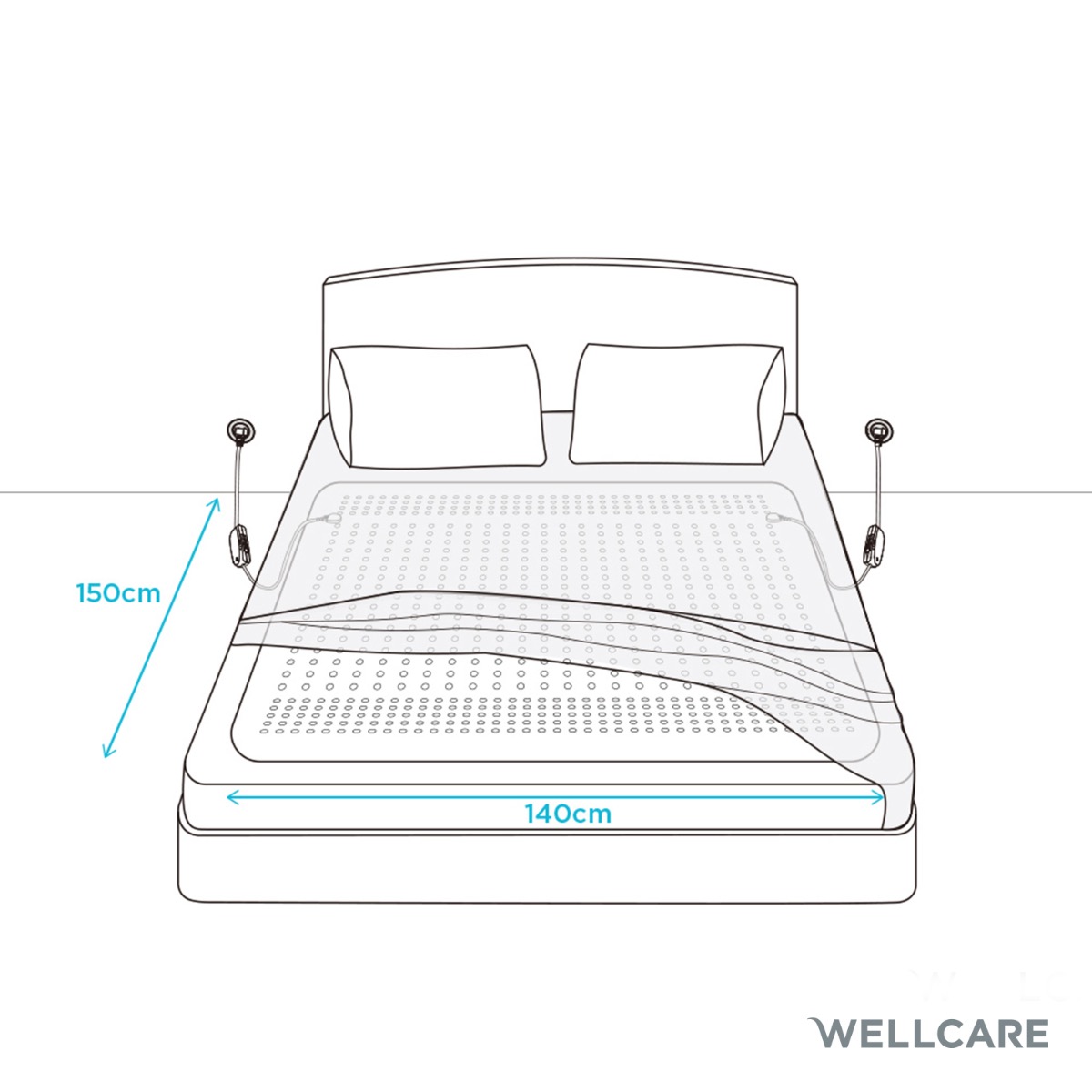 Wellcare 120327 Eco Fleece Elektrische Onderdeken met 4D DWF Technologie en Timer Wellcare 120327 Eco Fleece Elektrische Onderdeken met 4D DWF Technologie en Timer - Afbeelding 6