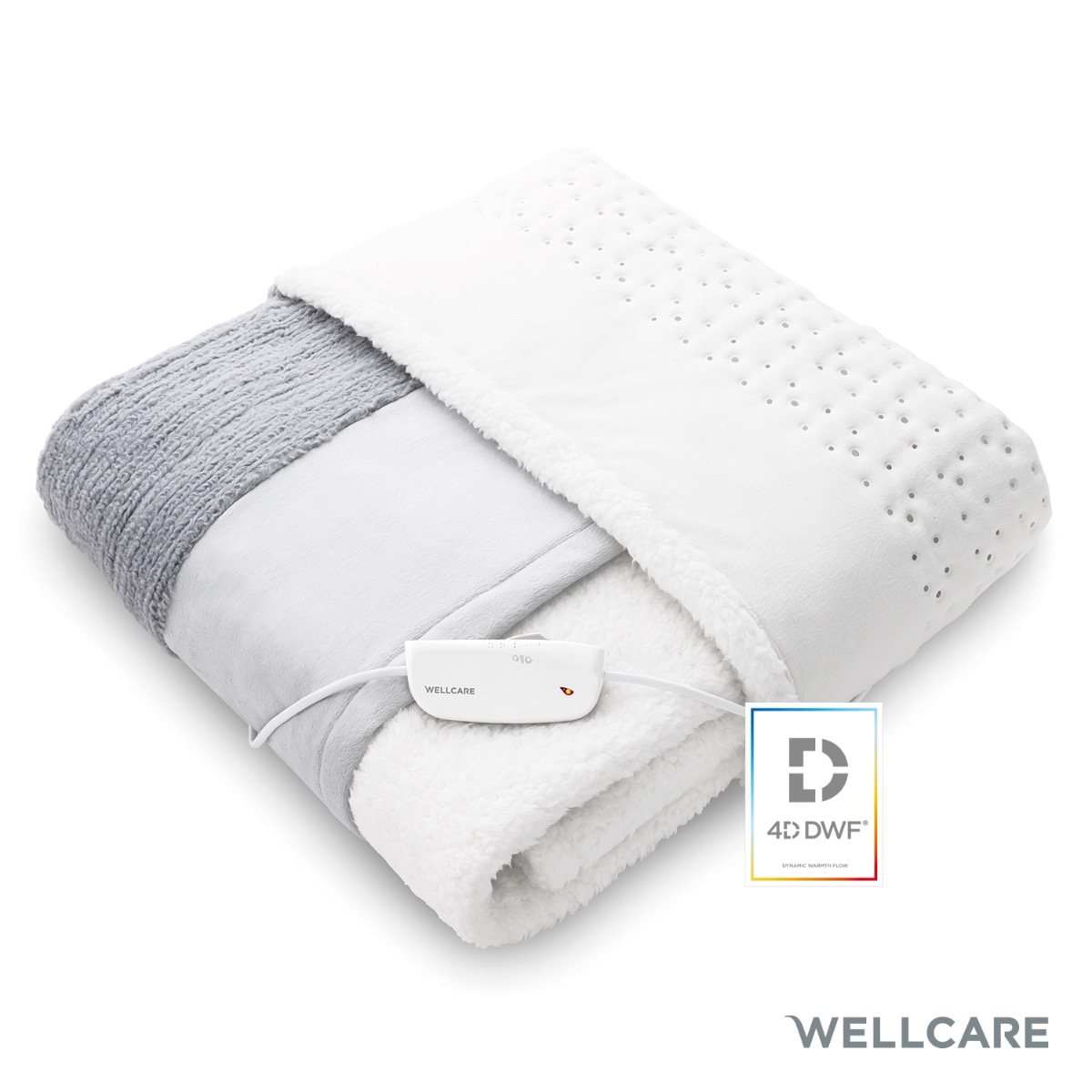 Wellcare 120426 2-in-1 Elektrische Onder- en Overdeken met Patchworkontwerp en 4D DWF Technologie Wellcare 120426 2-in-1 Elektrische Onder- en Overdeken met Patchworkontwerp en 4D DWF Technologie - Afbeelding 6