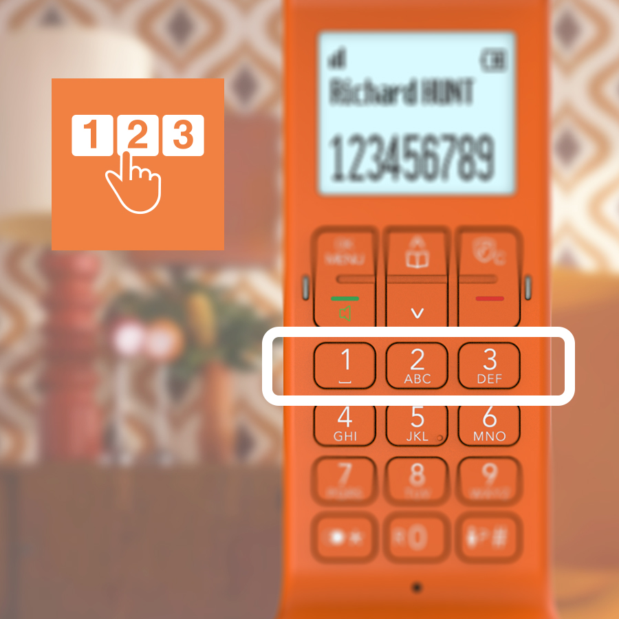 Alcatel E-pure Iconic DECT Huistelefoon - Stijlvol, Functioneel en Elegant in Oranje Alcatel E-pure Iconic DECT Huistelefoon - Stijlvol, Functioneel en Elegant in Oranje - Afbeelding 3