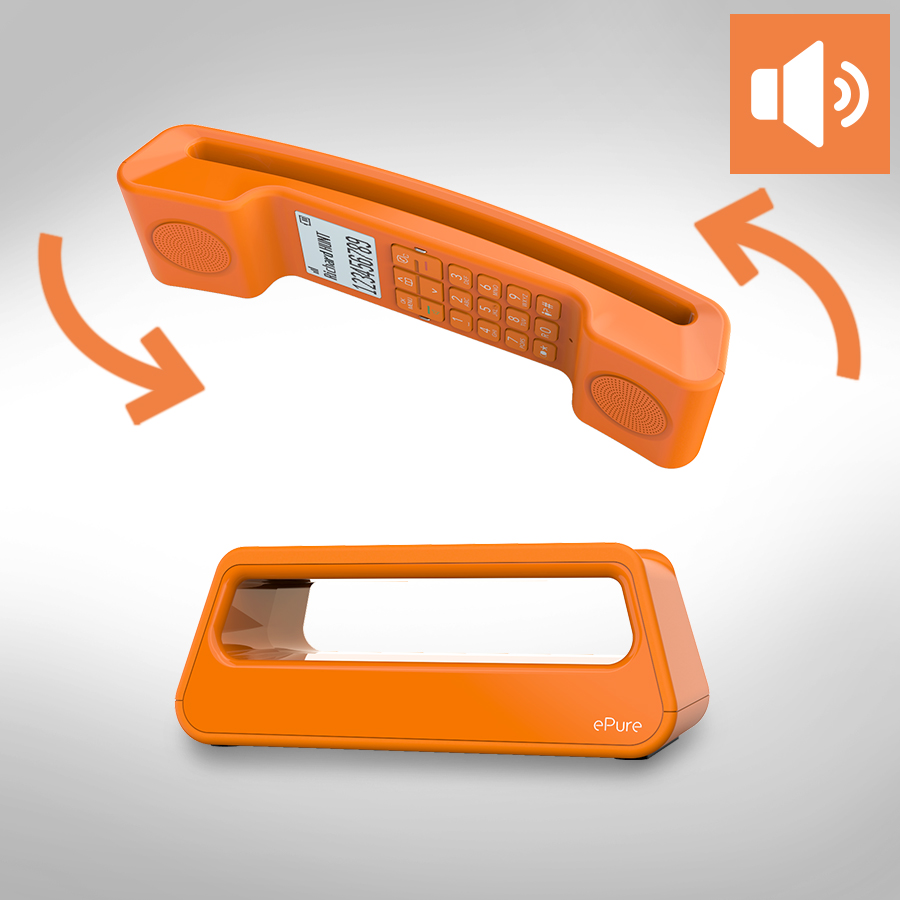 Alcatel E-pure Iconic DECT Huistelefoon - Stijlvol, Functioneel en Elegant in Oranje Alcatel E-pure Iconic DECT Huistelefoon - Stijlvol, Functioneel en Elegant in Oranje - Afbeelding 5