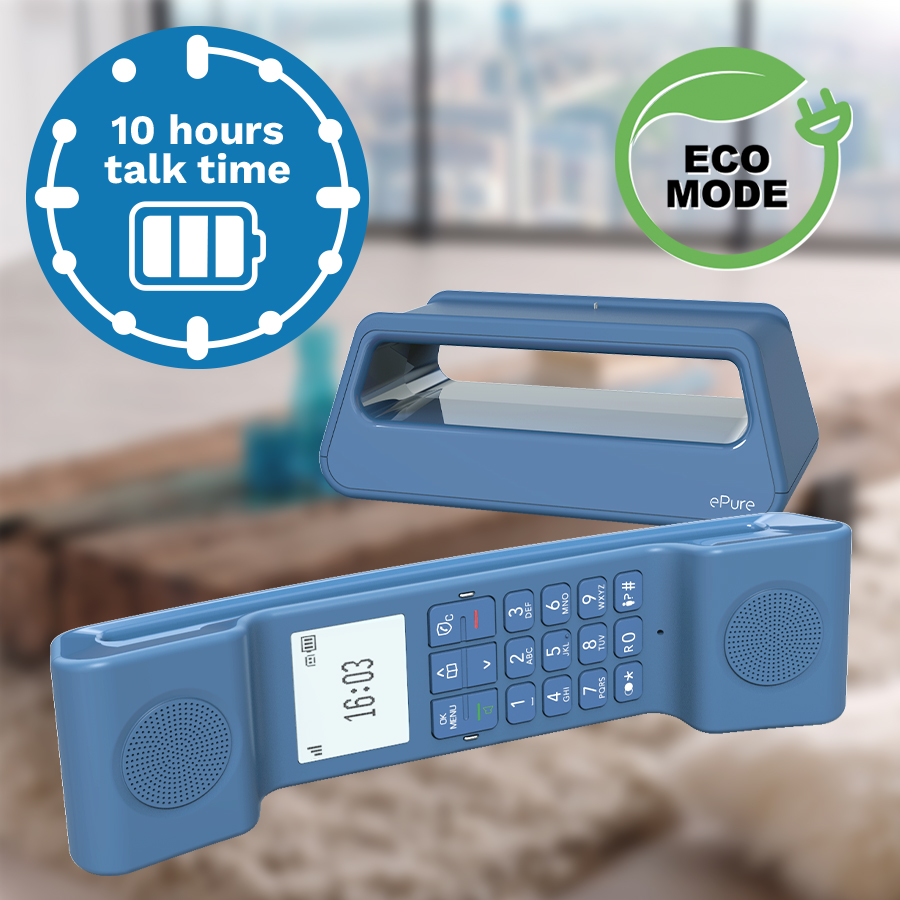 Alcatel E-pure Iconic DECT Huistelefoon Blauw - Stijlvol, Functioneel en Elegant Alcatel E-pure Iconic DECT Huistelefoon Blauw - Stijlvol, Functioneel en Elegant - Afbeelding 3