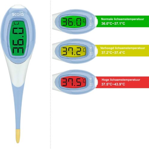 Scala SC2050 Digitale Koortsthermometer met Flexibele Punt en LED-verlichting