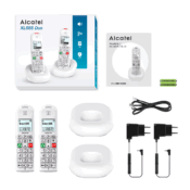 Alcatel XL685 Duo DECT Telefoon in Wit met Grote Toetsen en Handsfree Bellen Alcatel XL685 Duo DECT Telefoon in Wit met Grote Toetsen en Handsfree Bellen