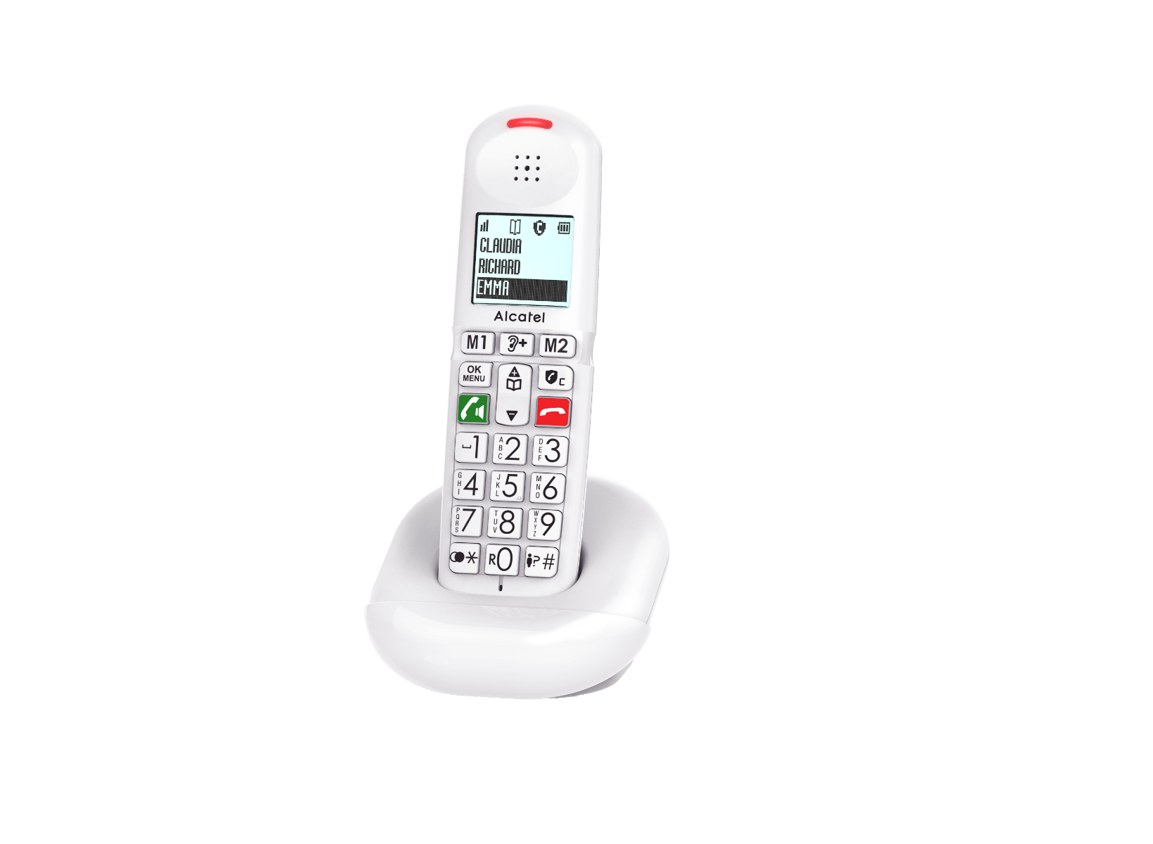 Alcatel XL685 Duo DECT Telefoon in Wit met Grote Toetsen en Handsfree Bellen Alcatel XL685 Duo DECT Telefoon in Wit met Grote Toetsen en Handsfree Bellen - Afbeelding 6