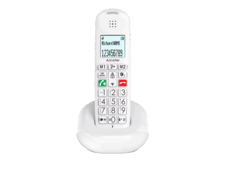 Alcatel XL685 Duo DECT Telefoon in Wit met Grote Toetsen en Handsfree Bellen - Afbeelding 2