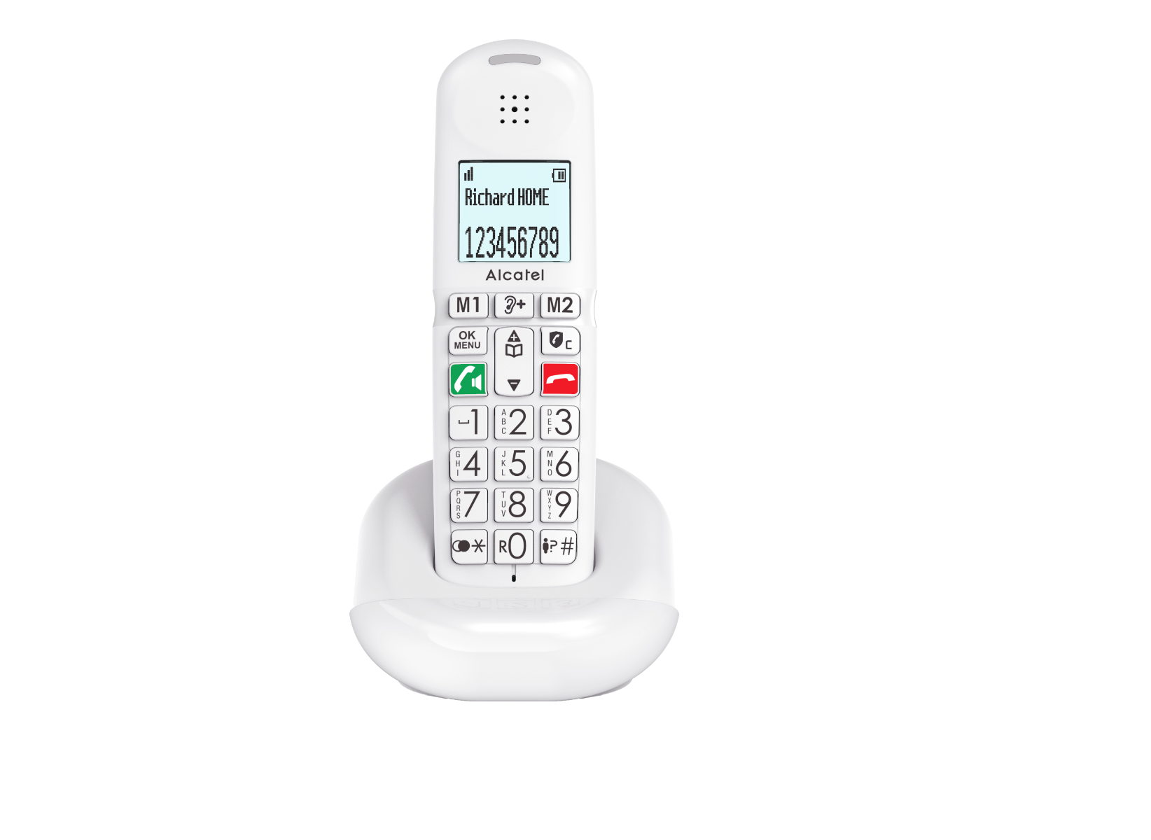 Alcatel XL685 Duo DECT Telefoon in Wit met Grote Toetsen en Handsfree Bellen Alcatel XL685 Duo DECT Telefoon in Wit met Grote Toetsen en Handsfree Bellen - Afbeelding 2